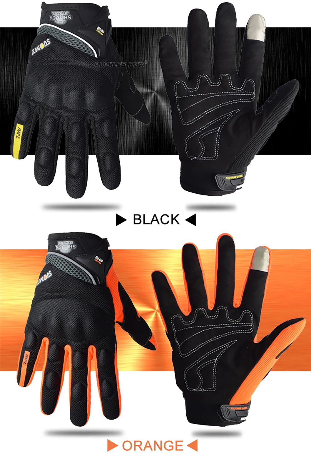 SUOMY Full Finger Racing Motorcycle Gloves, XXL Size