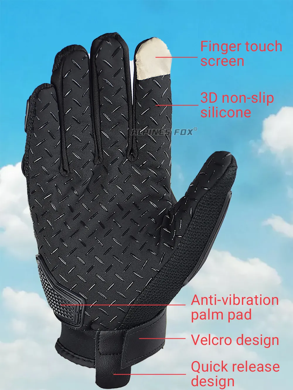 SUOMY Full Finger Racing Motorcycle Gloves, XXL Size