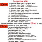 Milanese Loop Strap: Samsung Galaxy Watch 6/5/4 44mm/40mm, 6 Classic/Active 2, Huawei GT Magnetic Watch Band