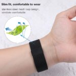 Milanese Loop Strap: Samsung Galaxy Watch 6/5/4 44mm/40mm, 6 Classic/Active 2, Huawei GT Magnetic Watch Band