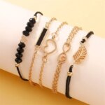 6pcs Gift Set Women's Fashion Butterfly Watch: Analog Wristwatch Bracelet