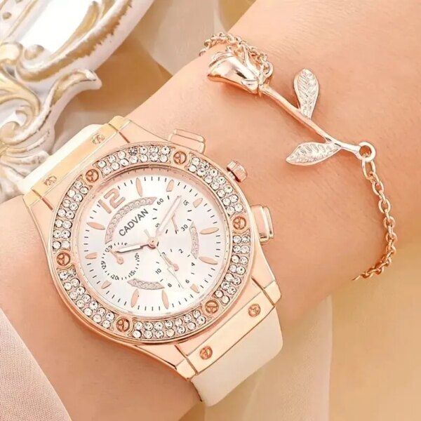 62223-eg0mbz.jpg Luxury Rhinestone Women's Fashion Watch Set