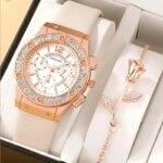 Luxury Rhinestone Women's Fashion Watch Set