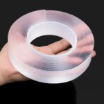 5M Heavy Duty Transparent Nano Double Tape: Strong Adhesive, Waterproof.