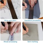 Carpenter Pencil Set: Woodworking Tools Mechanical Pencils - 5 Colors Refills