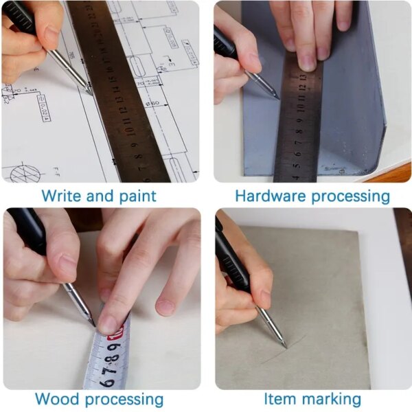 Carpenter Pencil Set: Woodworking Tools Mechanical Pencils - 5 Colors Refills