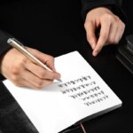 Metal Gel Pen: Deli Golden Signing Pen, Black Ink, Office Stationery