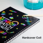 2 Pack Rainbow Scratch Paper Set: Neon Art Book