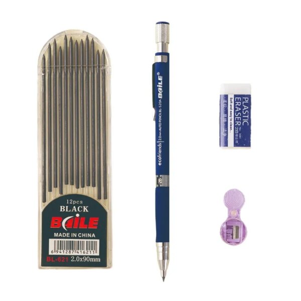 2.0mm Mechanical Pencil Set: 2B Automatic Pencils