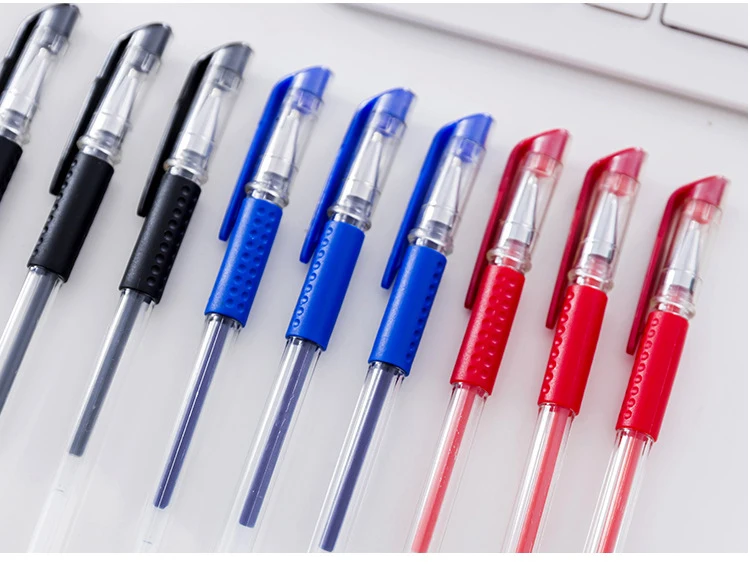 Gel Pens Set: Black Blue Red Refill 0.5mm Bullet Tip