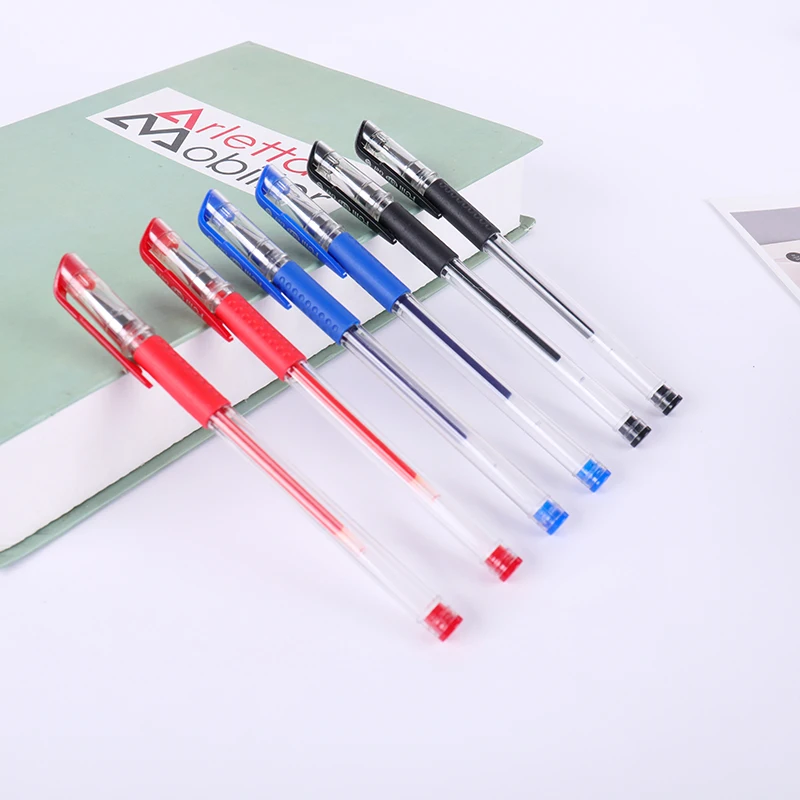 Gel Pens Set: Black Blue Red Refill 0.5mm Bullet Tip