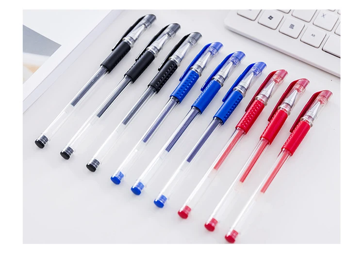 Gel Pens Set: Black Blue Red Refill 0.5mm Bullet Tip