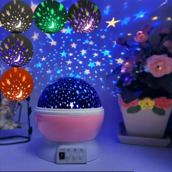 63352-9thny2.jpg Starry Sky Galaxy Projector LED Night Light: Rotating Planetarium Lamp for Children's Bedroom, Moonlight Kids Gift