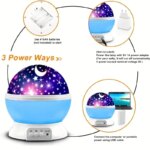 Starry Sky Galaxy Projector LED Night Light: Rotating Planetarium Lamp for Children's Bedroom, Moonlight Kids Gift