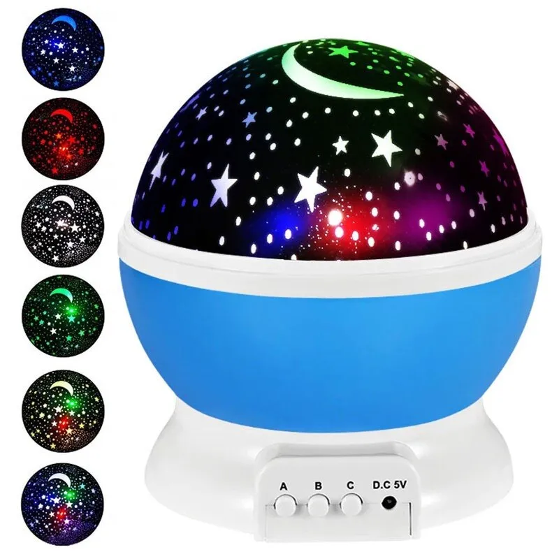 Rotating Starry Projector Night Light: Moon Lamp Galaxy Lamps for Home Bedroom Decoration, Starlight Christmas Lights, Kids Gift