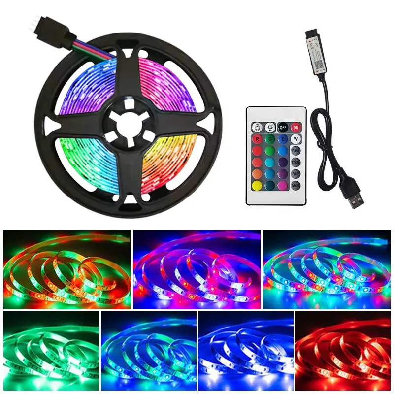 3M USB RGB LED Strip Light: SMD 2835 Smart APP Control