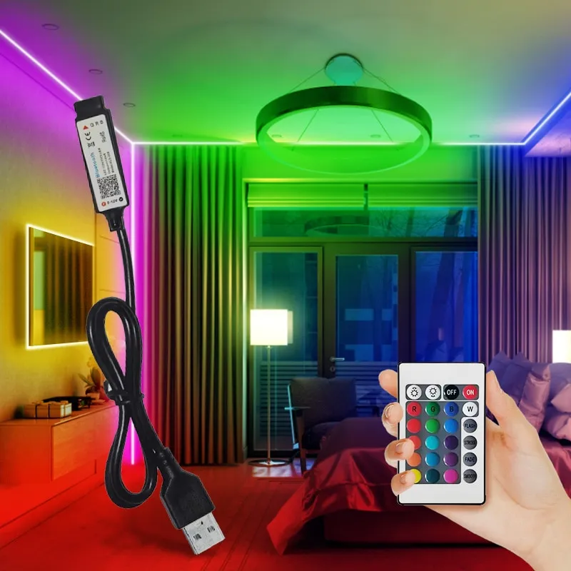 3M USB RGB LED Strip Light: SMD 2835 Smart APP Control