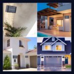 Solar Powered Waterproof Wall Light: 4 LED Beads, Up and Down Light, for Courtyard Garden Carport.4LED Beads Up and Down Light Solar Powered Waterproof Wall Light for Courtyard Garden Carport