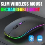 Cool Wireless Charging Bluetooth Mouse: Luminous, 2.4G USB Receiver, Portable Mouse for Tablets, Phones, Computers