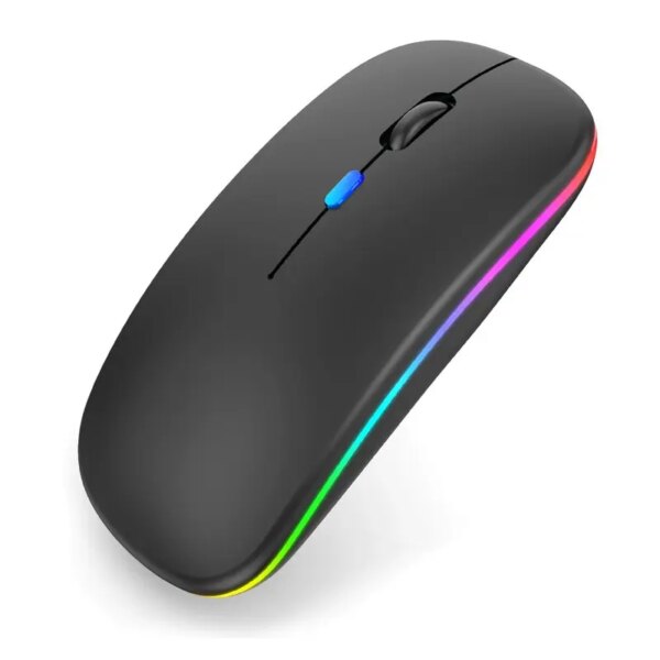Cool Wireless Charging Bluetooth Mouse: Luminous, 2.4G USB Receiver, Portable Mouse for Tablets, Phones, Computers