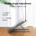 Aluminum Portable Laptop Stand: Foldable Bracket for MacBook Air/Pro, PC Holder, Supports Notebooks, Convenient Accessory