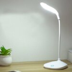 USB Charging LED Reading Lamp with Three-Level Touch Dimmer for Dormitory Reading