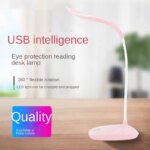 USB Charging LED Reading Lamp with Three-Level Touch Dimmer for Dormitory Reading