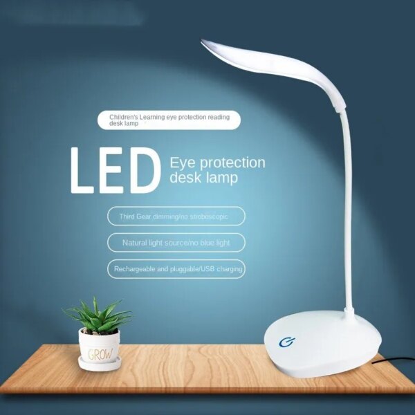 63582-li9uwz.jpg USB Charging LED Reading Lamp with Three-Level Touch Dimmer for Dormitory Reading