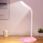 USB Charging LED Reading Lamp with Three-Level Touch Dimmer for Dormitory Reading