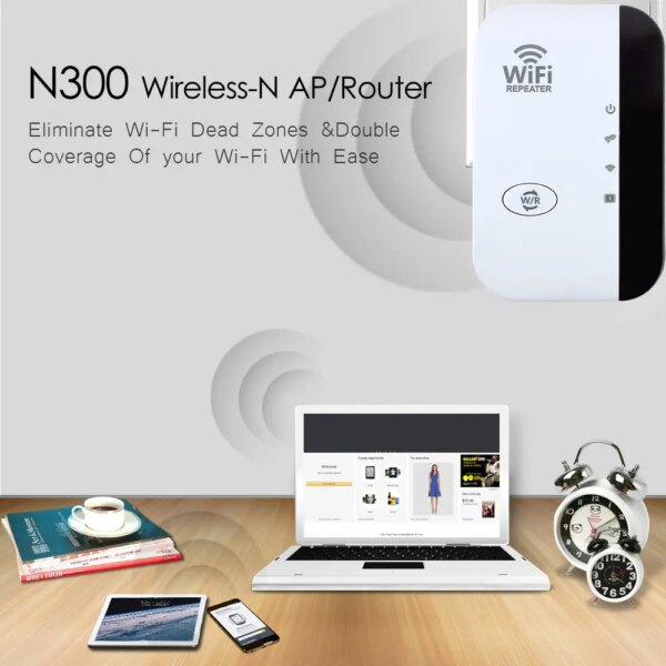 63609-kgsbj1.jpg FENVI 300Mbps WiFi Repeater: Wireless WiFi Extender/Amplifier, 802.11N Booster, Remote WiFi Amplifier, Repeater/Repertidor