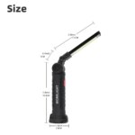 Camping LED Work Light: Rechargeable, IP64 Waterproof, 5 Lighting Modes, with Magnet and Hook - Ideal for Night Work