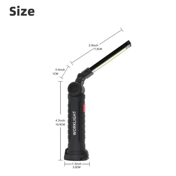 63706-0l0x1z.jpg Camping LED Work Light: Rechargeable, IP64 Waterproof, 5 Lighting Modes, with Magnet and Hook - Ideal for Night Work