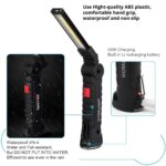 Camping LED Work Light: Rechargeable, IP64 Waterproof, 5 Lighting Modes, with Magnet and Hook - Ideal for Night Work