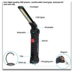 Camping LED Work Light: Rechargeable, IP64 Waterproof, 5 Lighting Modes, with Magnet and Hook - Ideal for Night Work
