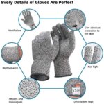 Cut Resistant Gloves: Grade 5 HPPE Protection for Kitchen, Glass Cutting, and Gardening Safety