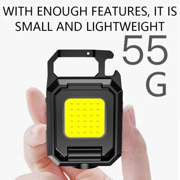 63761-e649bn.jpg Double COB Lights USB Rechargeable Mini LED Flashlight: Work Lights with Magnet, Built-in Battery