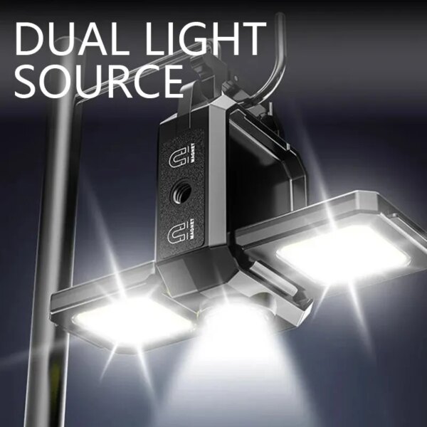 63761-qtue5u.jpg Double COB Lights USB Rechargeable Mini LED Flashlight: Work Lights with Magnet, Built-in Battery