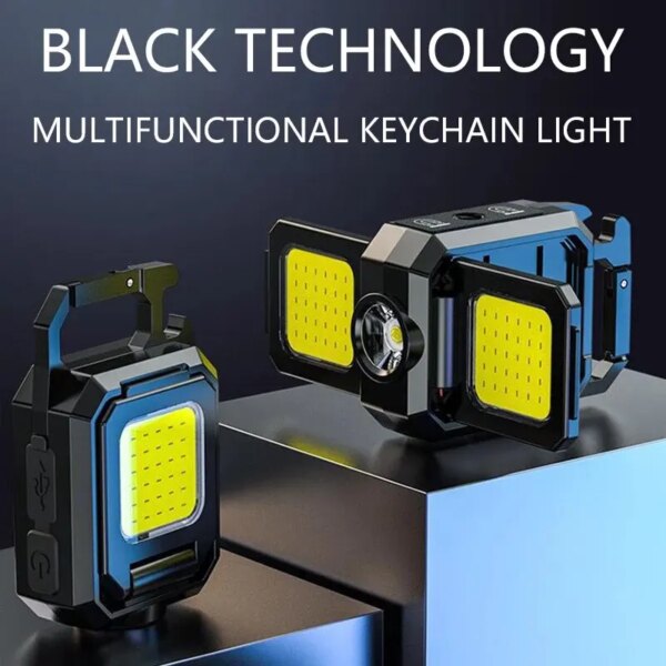 63761-tkhl8o.jpg Double COB Lights USB Rechargeable Mini LED Flashlight: Work Lights with Magnet, Built-in Battery
