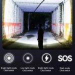 Double COB Lights USB Rechargeable Mini LED Flashlight: Work Lights with Magnet, Built-in Battery