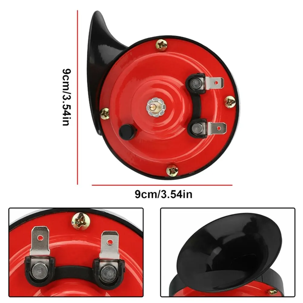 12V Snail Electric Horn: 60dB Air Horn for Car, Loudspeaker for Boat, Motorcycles, Automotive Sound Signal