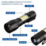 USB Rechargeable Flashlight: Mini Torch with High Power, Portable and Waterproof for Camping, Long Range Lantern