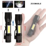 USB Rechargeable Flashlight: Mini Torch with High Power, Portable and Waterproof for Camping, Long Range Lantern