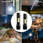 USB Rechargeable Flashlight: Mini Torch with High Power, Portable and Waterproof for Camping, Long Range Lantern