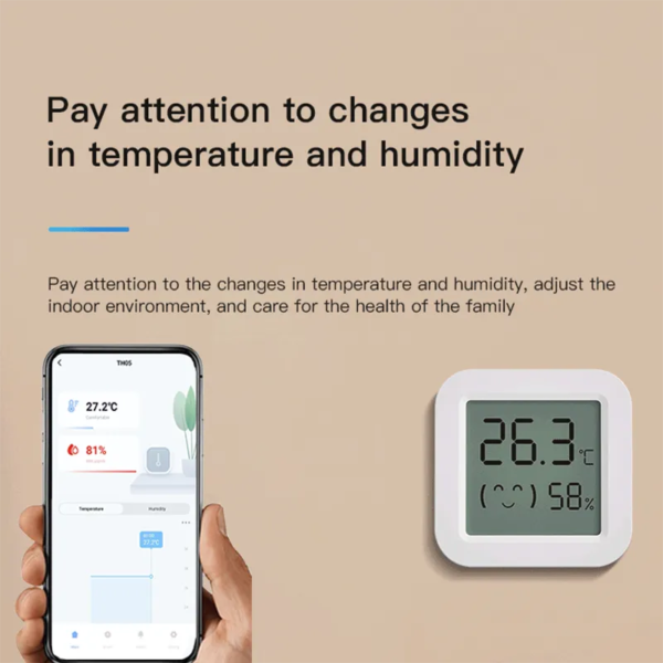 63947-kvvrvn.png Tuya Mini Temperature Humidity Sensor with LCD Display: Bluetooth APP Remote Control Thermometer Hygrometer