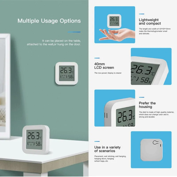 63947-vjsbtq.png Tuya Mini Temperature Humidity Sensor with LCD Display: Bluetooth APP Remote Control Thermometer Hygrometer