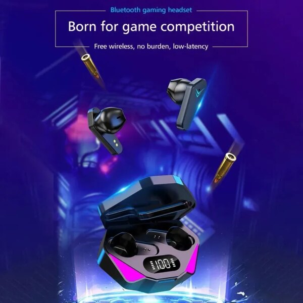 63969-dwtmfm.jpg X15 TWS Wireless Bluetooth Earbuds: LED Display, Mic, Noise Cancelling, Gamer Earphones