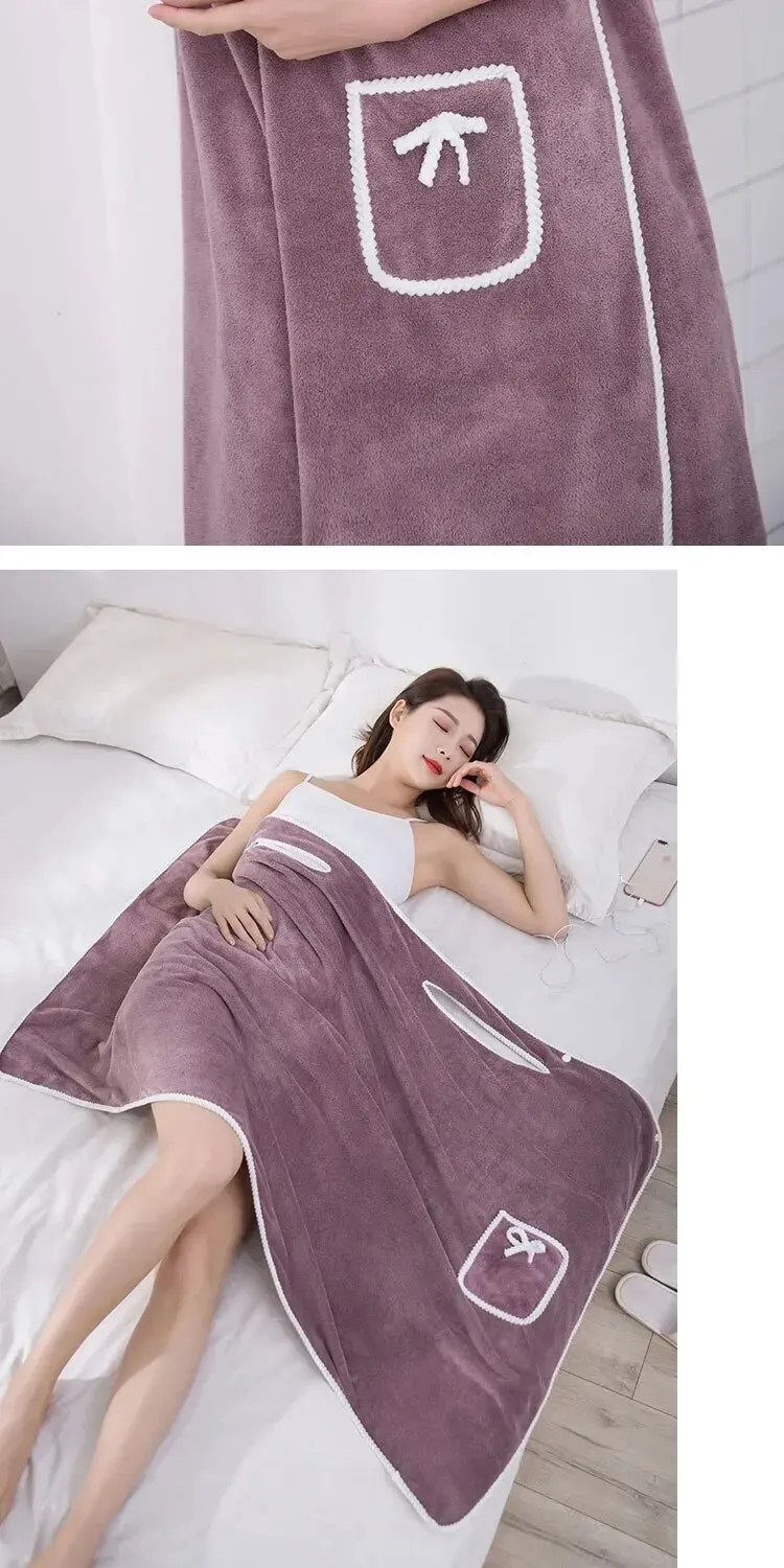 Women's Wearable Bath Towel: 140*85cm, Fast Drying, Ideal for Bathing, Beach, Spa, Gym