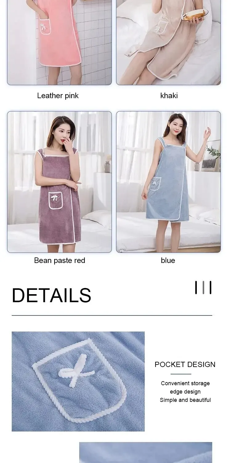 Women's Wearable Bath Towel: 140*85cm, Fast Drying, Ideal for Bathing, Beach, Spa, Gym