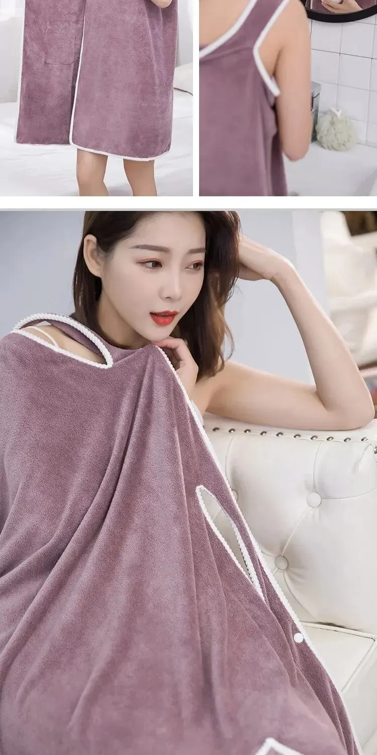 Women's Wearable Bath Towel: 140*85cm, Fast Drying, Ideal for Bathing, Beach, Spa, Gym