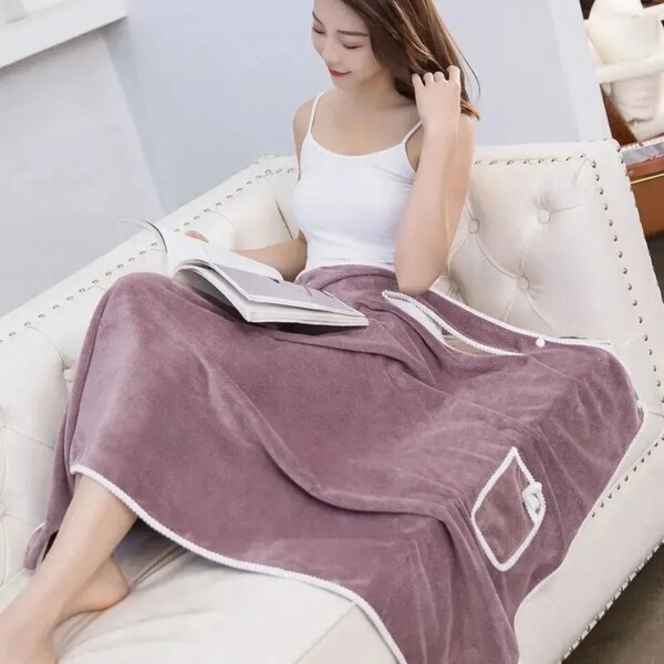 64008-x8a3v1.jpg Women's Wearable Bath Towel: 140*85cm, Fast Drying, Ideal for Bathing, Beach, Spa, Gym